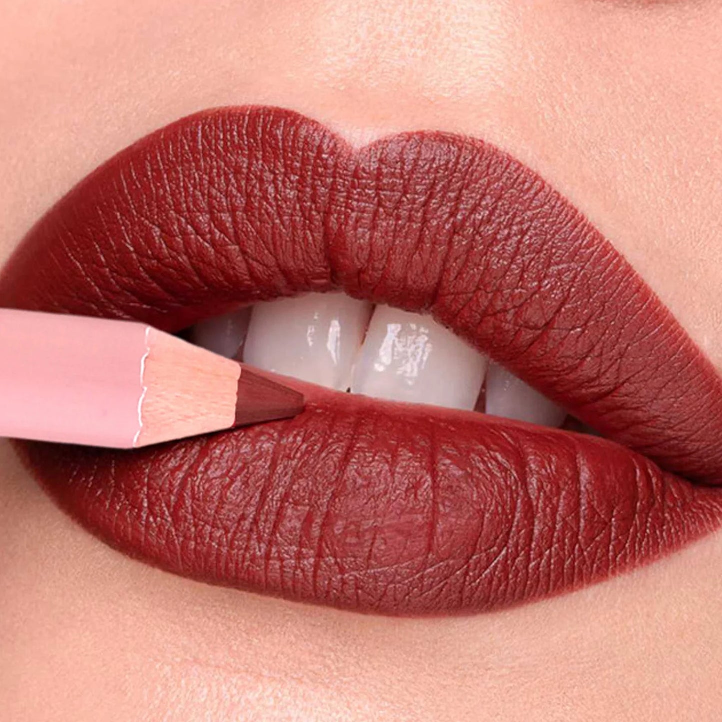 Waterproof Lasting Wooden Matte Lip Liner Pencil Natural Lips Makeup Nude Pink Lip Liner Outline The Lips Contour Makeup 12color