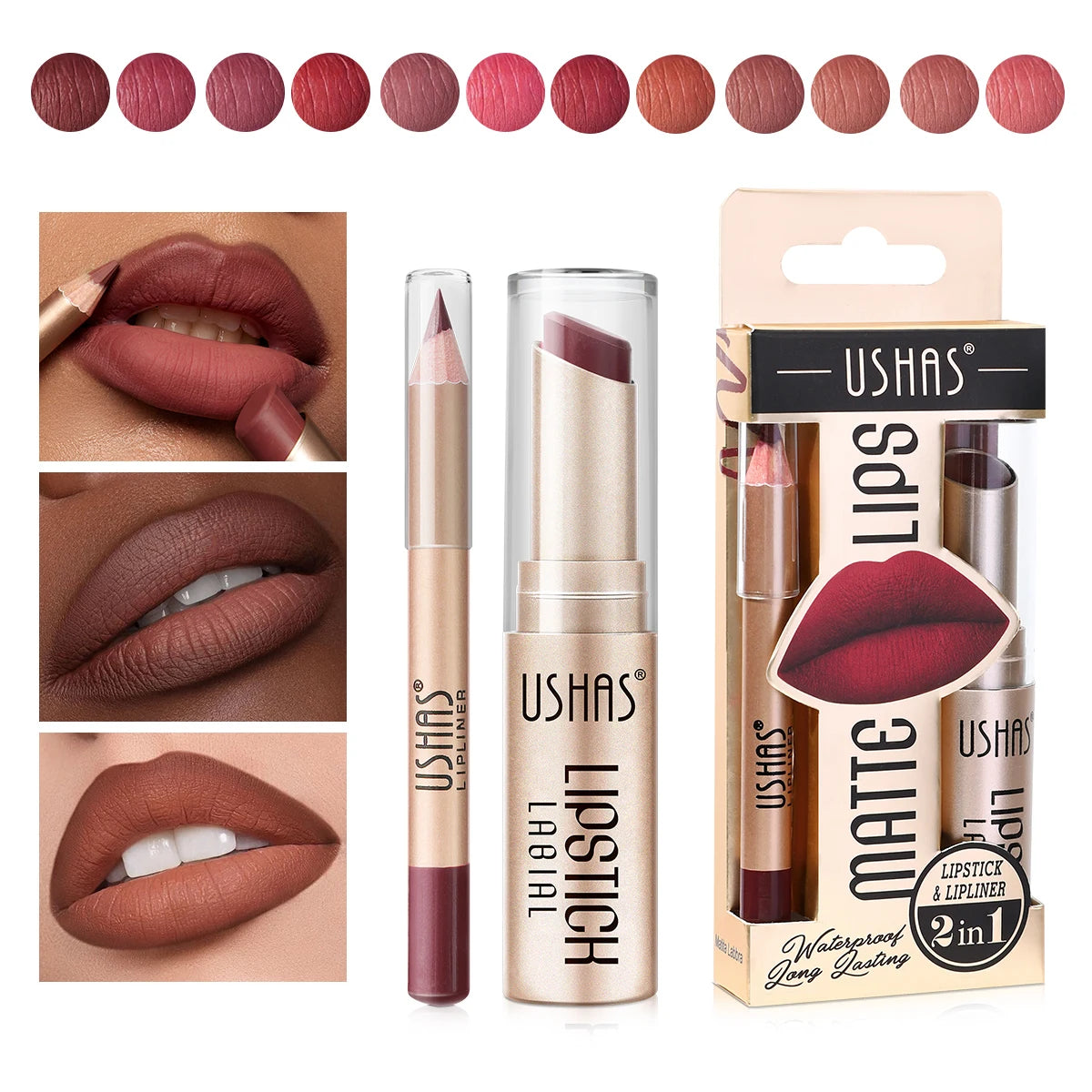 12 Color Matte Lipstick Set Long-lasting Waterproof Lipstick