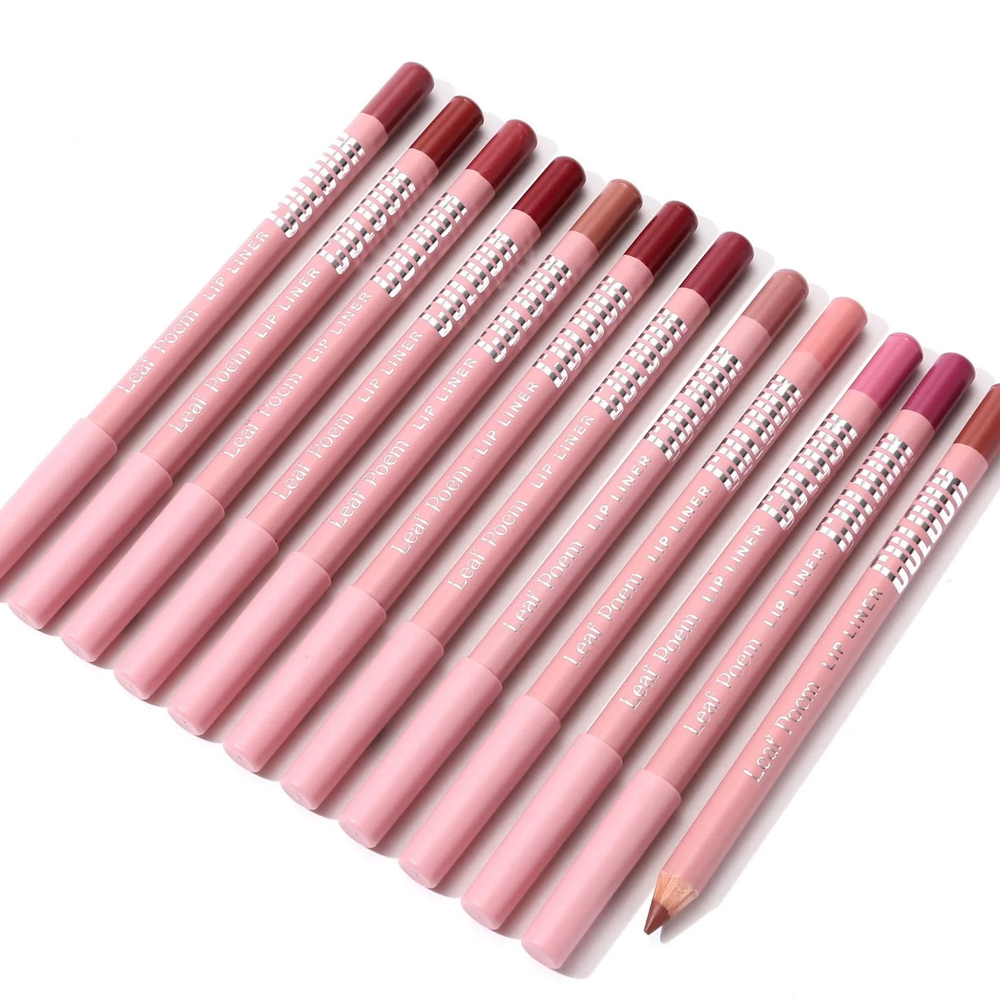 Waterproof Lasting Wooden Matte Lip Liner Pencil Natural Lips Makeup Nude Pink Lip Liner Outline The Lips Contour Makeup 12color