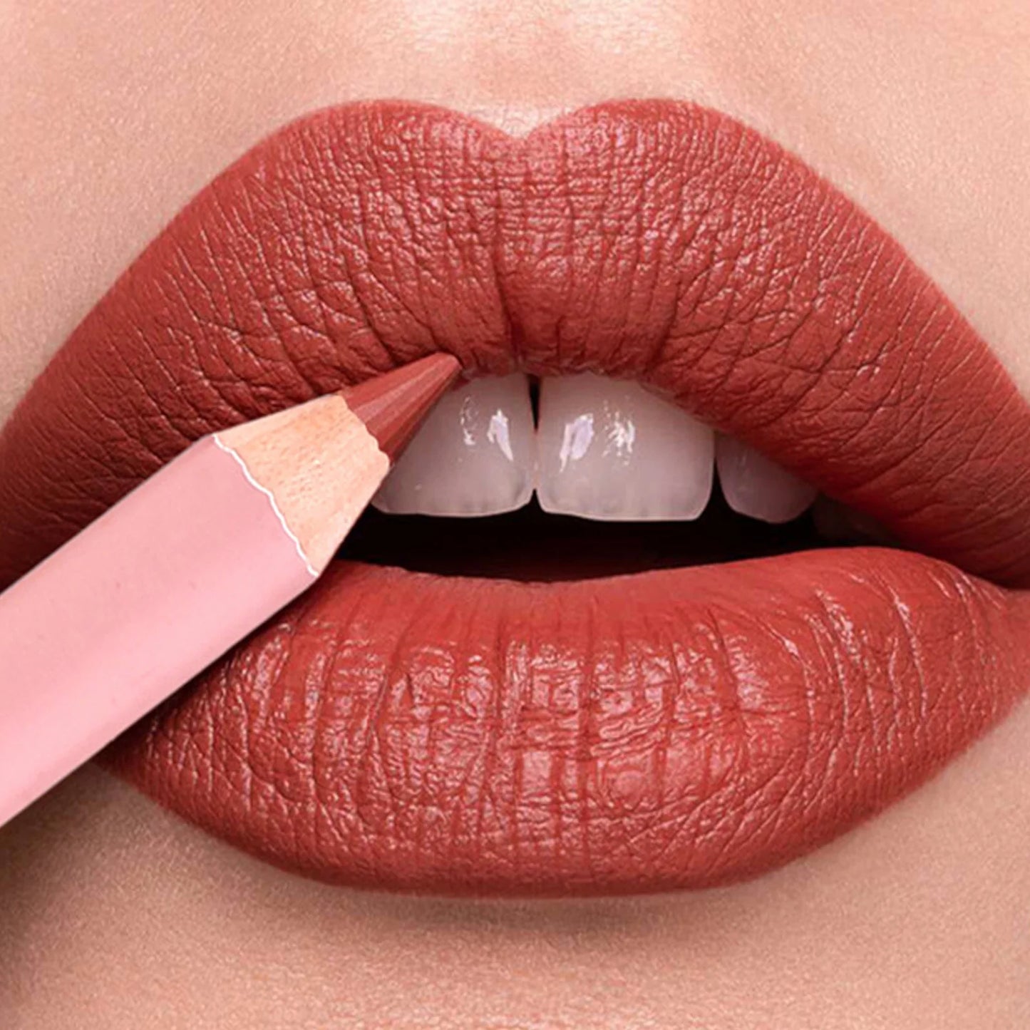 Waterproof Lasting Wooden Matte Lip Liner Pencil Natural Lips Makeup Nude Pink Lip Liner Outline The Lips Contour Makeup 12color