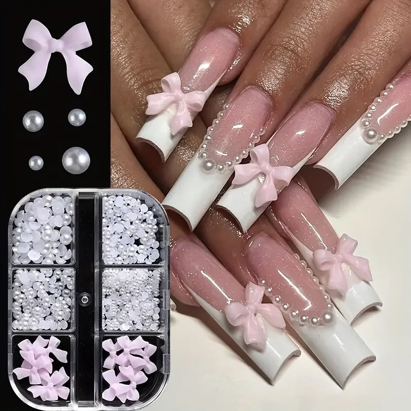 12 grilles/boîte de décorations pour nail art