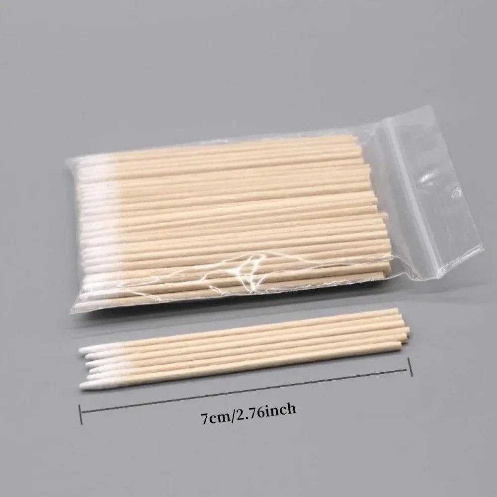 Nails Wooden Tip Cotton Stick