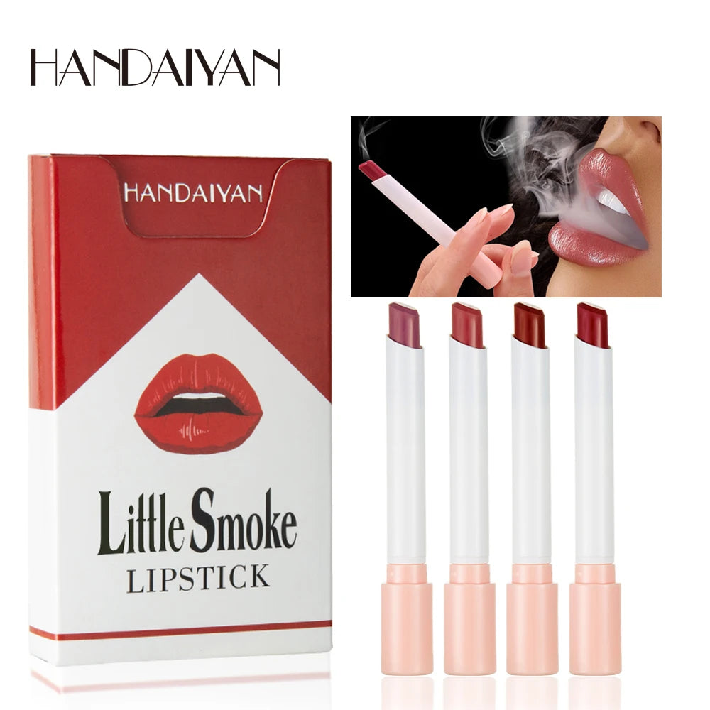 Handaiyan matte lipstick 4pcs/set velvet small cigarette lipstick set that is not easy to fade