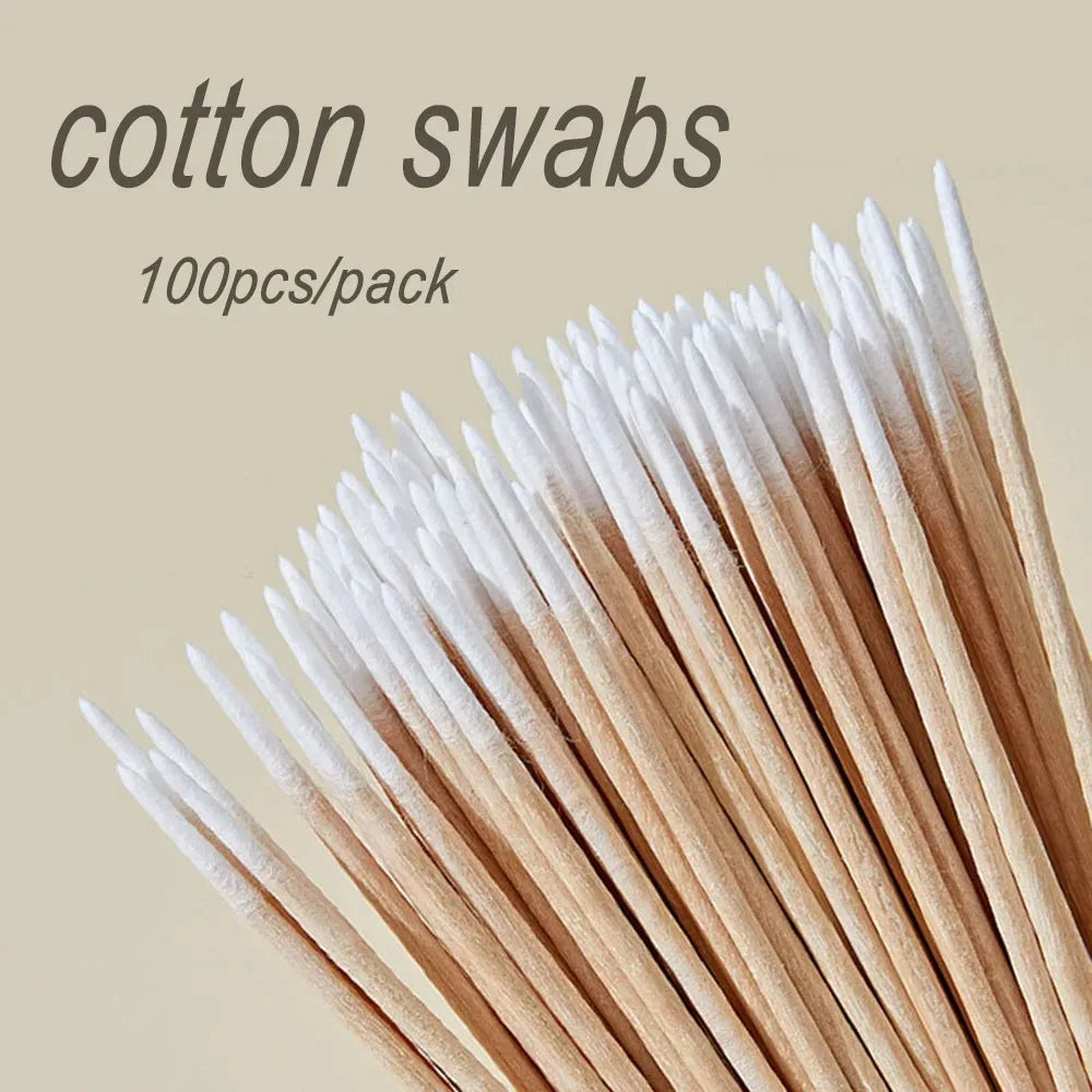 Nails Wooden Tip Cotton Stick