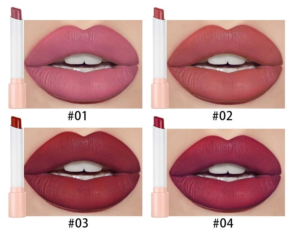 Handaiyan matte lipstick 4pcs/set velvet small cigarette lipstick set that is not easy to fade