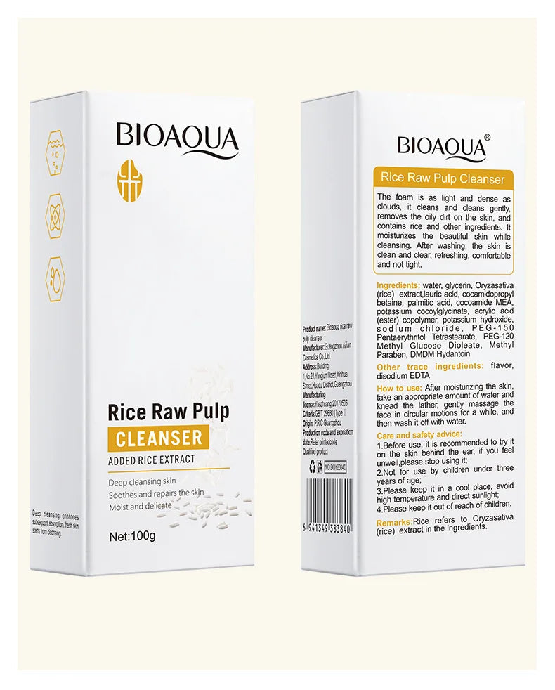 BIOAQUA Rice Raw Pulp Facial Cleanser