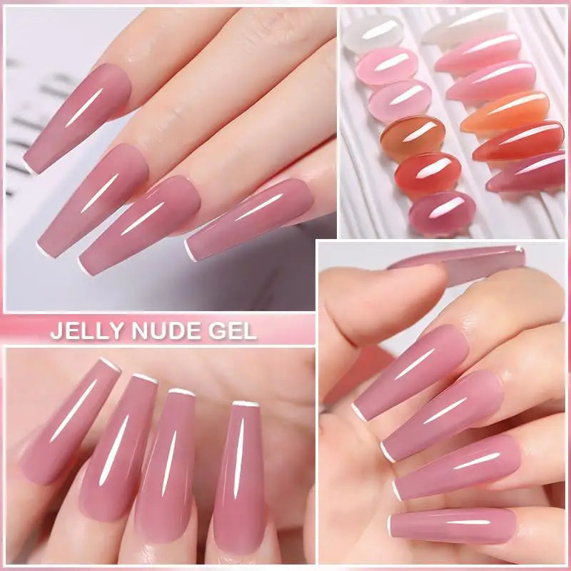 Coffret de vernis à ongles en gel translucide