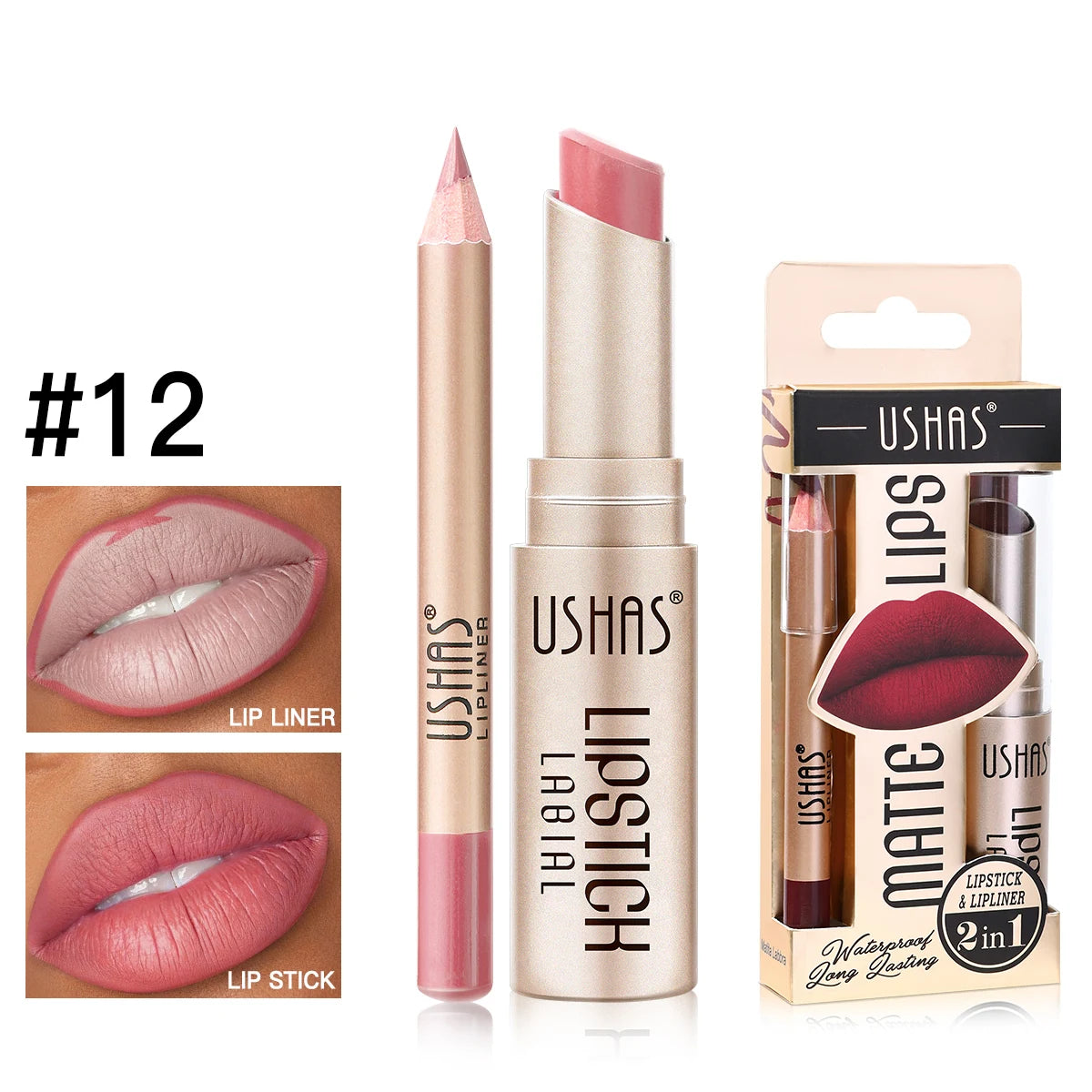 12 Color Matte Lipstick Set Long-lasting Waterproof Lipstick