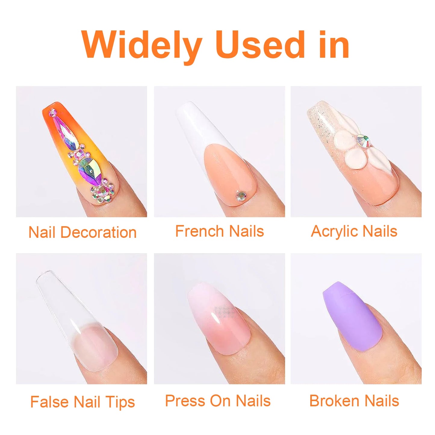 5 pièces/2 pièces 7 g de colle à ongles super forte pour faux ongles