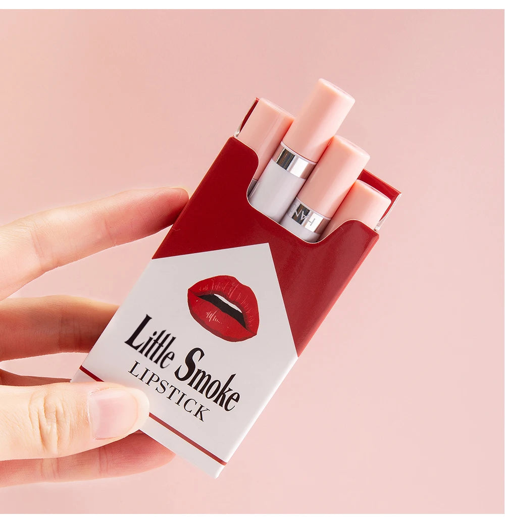 Handaiyan matte lipstick 4pcs/set velvet small cigarette lipstick set that is not easy to fade