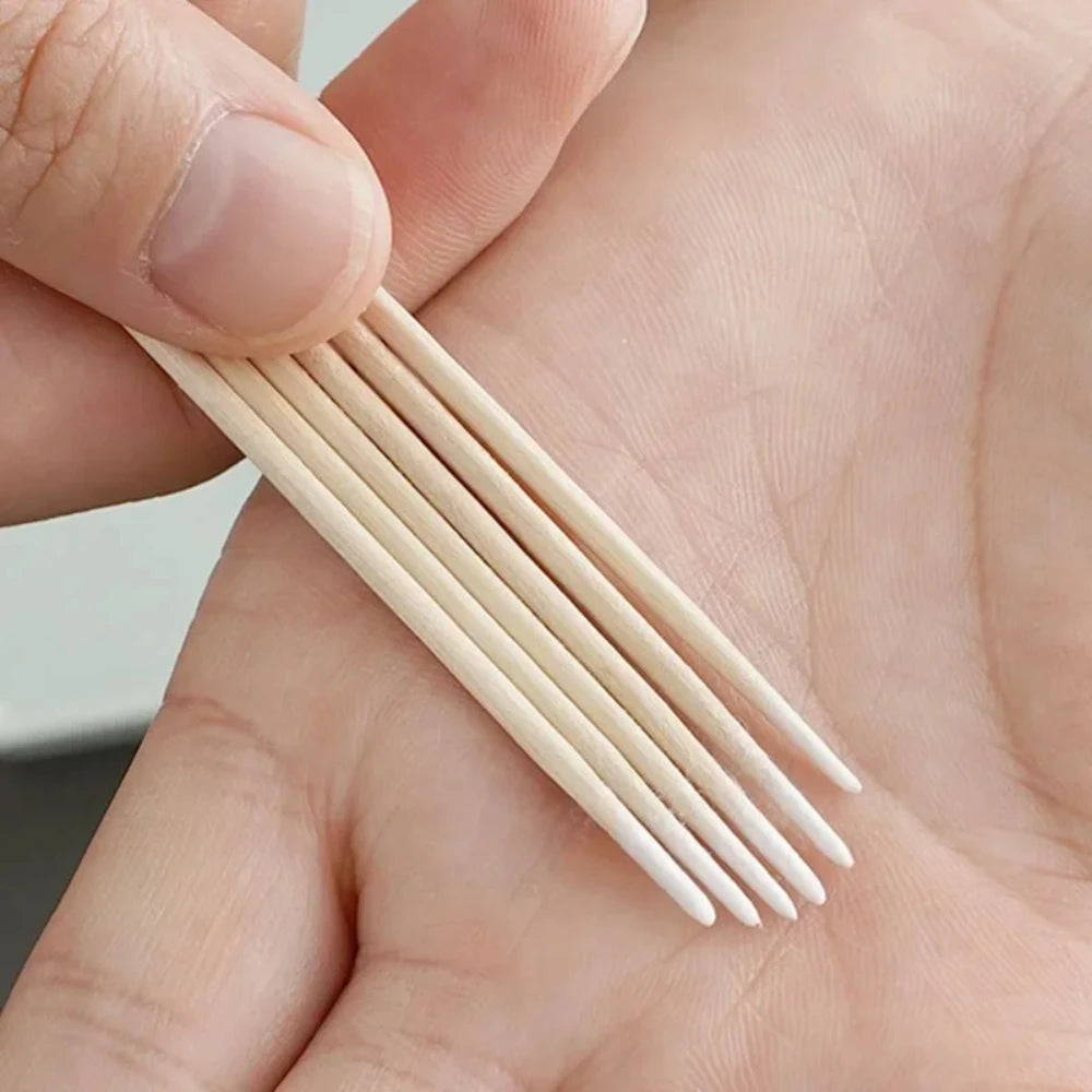 Nails Wooden Tip Cotton Stick