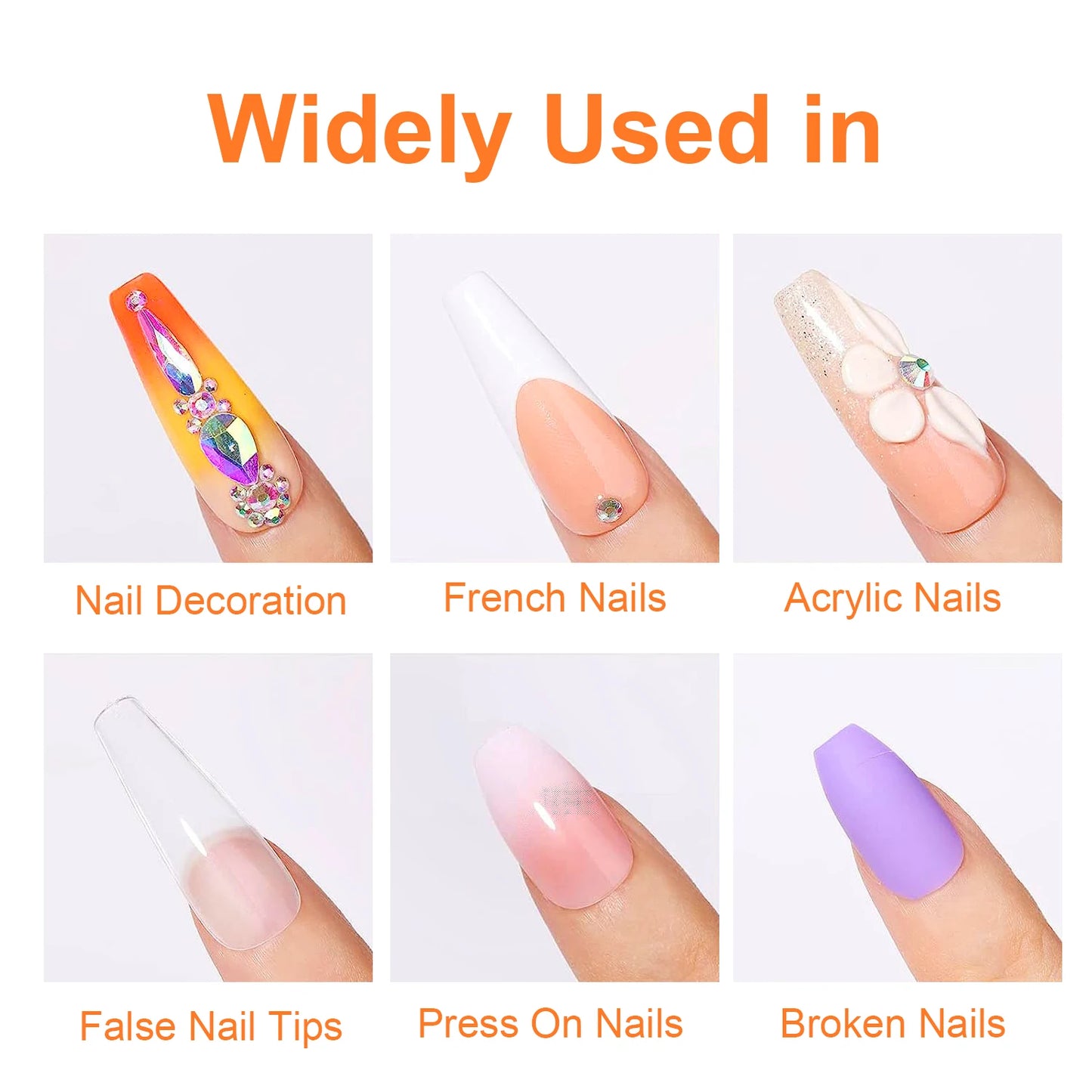 5 pièces/2 pièces 7 g de colle à ongles super forte pour faux ongles