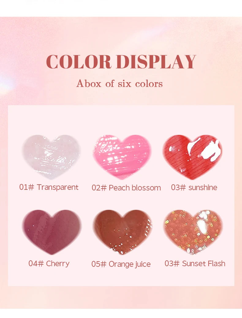 6pcs/set Hydrating Jelly Lip Oil