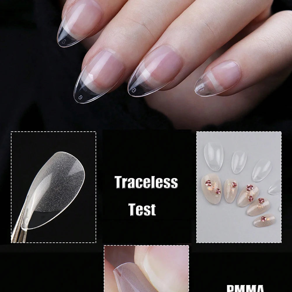 120pcs Short Almond Nail Tips