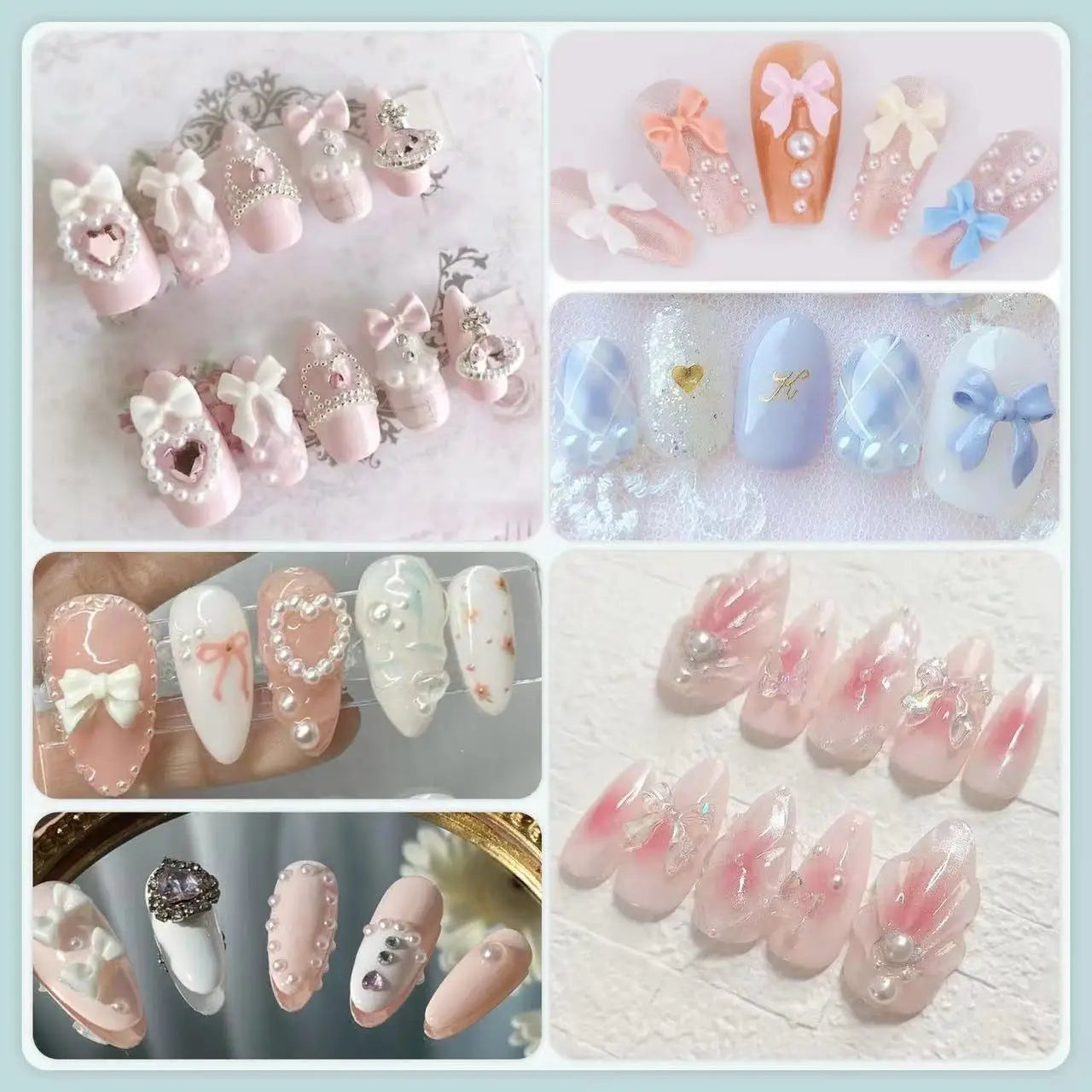 12 grilles/boîte de décorations pour nail art